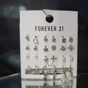 Forever 21 | Silver | Studs | 12 Pairs | Earrings